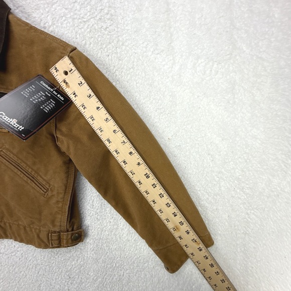 Carhartt Detroit Jacket Fleece Lined Youth Medium (8) YYJ97 BRN Brown NWT NOS - Picture 7 of 12